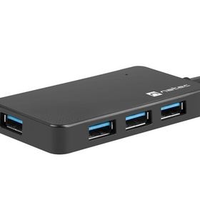 Natec usb 3.0 hub silkworm 4-ports black usb-c